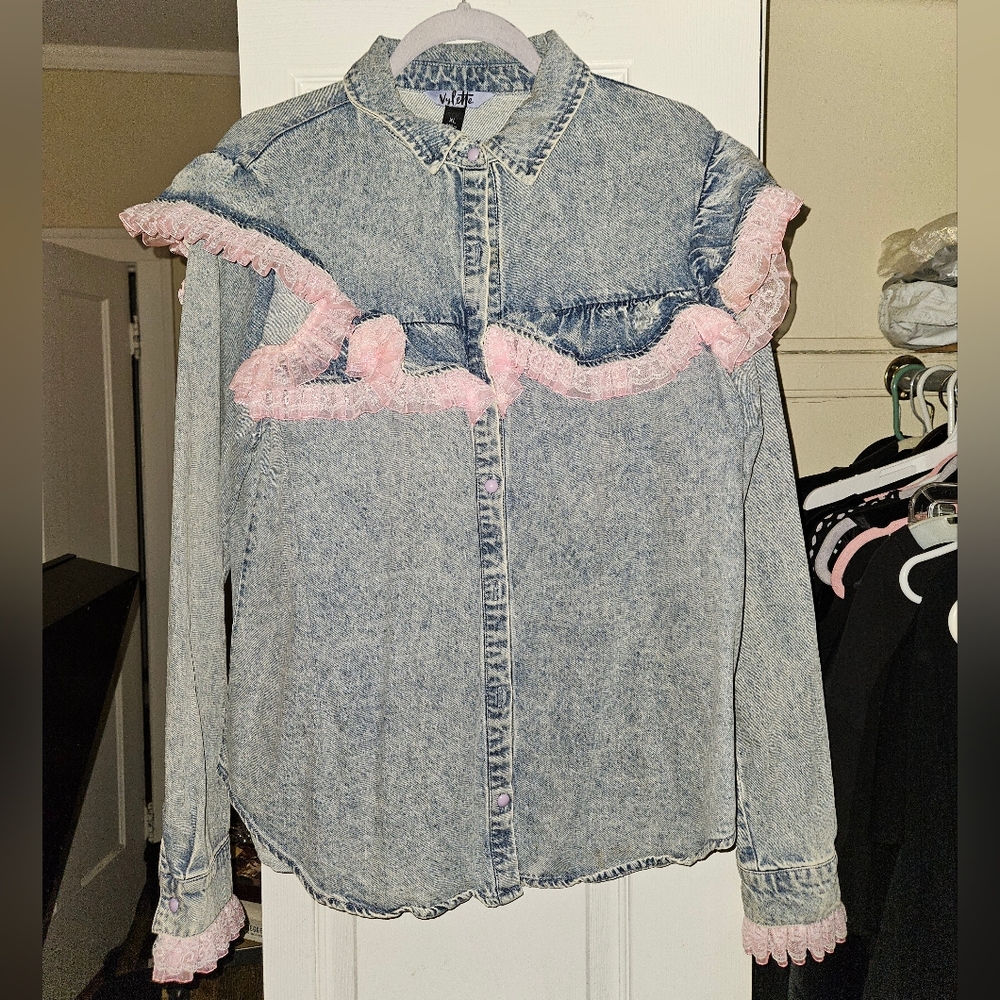 Upcycled Jean Frill Shirt/Jacket